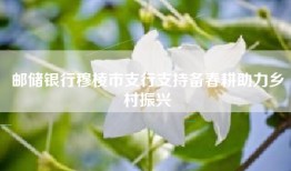 邮储银行穆棱市支行支持备春耕助力乡村振兴