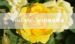 WPA3，WPA2，WPA的核心要点