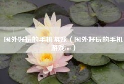 国外好玩的手机游戏（国外好玩的手机游戏ios）