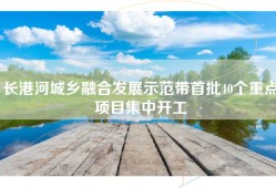 长港河城乡融合发展示范带首批40个重点项目集中开工