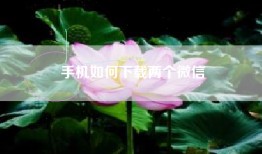 手机如何下载两个微信