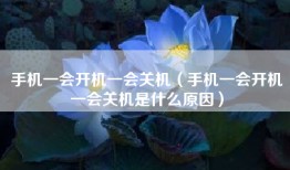 手机一会开机一会关机（手机一会开机一会关机是什么原因）