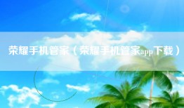 荣耀手机管家（荣耀手机管家app下载）