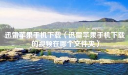 迅雷苹果手机下载（迅雷苹果手机下载的视频在哪个文件夹）