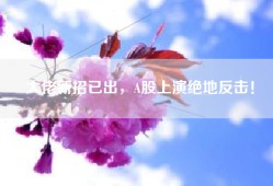 大佬新招已出，A股上演绝地反击！