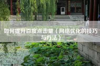 如何提升百度点击量（网络优化的技巧与方法）