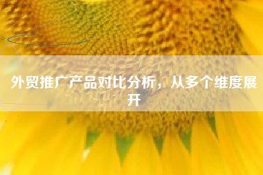 外贸推广产品对比分析，从多个维度展开