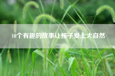 10个有趣的故事让孩子爱上大自然
